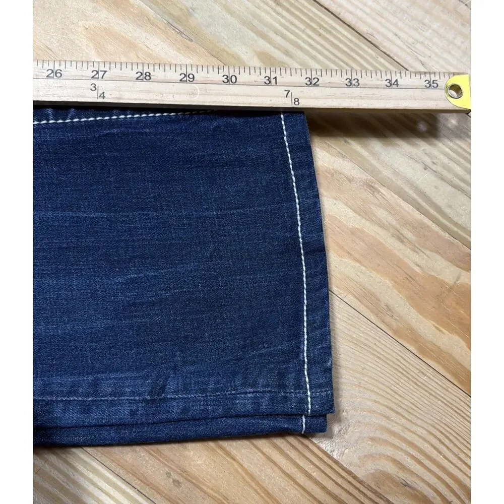 MISS ME Lace-Overlay Back-Flap Pocket Embellished Jeans Size 27
